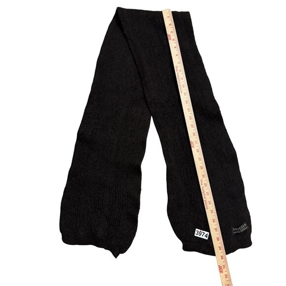 Amicale Women's Alpaca Scarf Shawl Brown Soft Ribbed Knit Travel - Picture 6 of 8